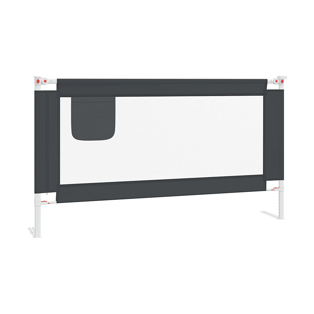 Kleinkind-Bettschutzgitter Dunkelgrau 150x25 cm Stoff