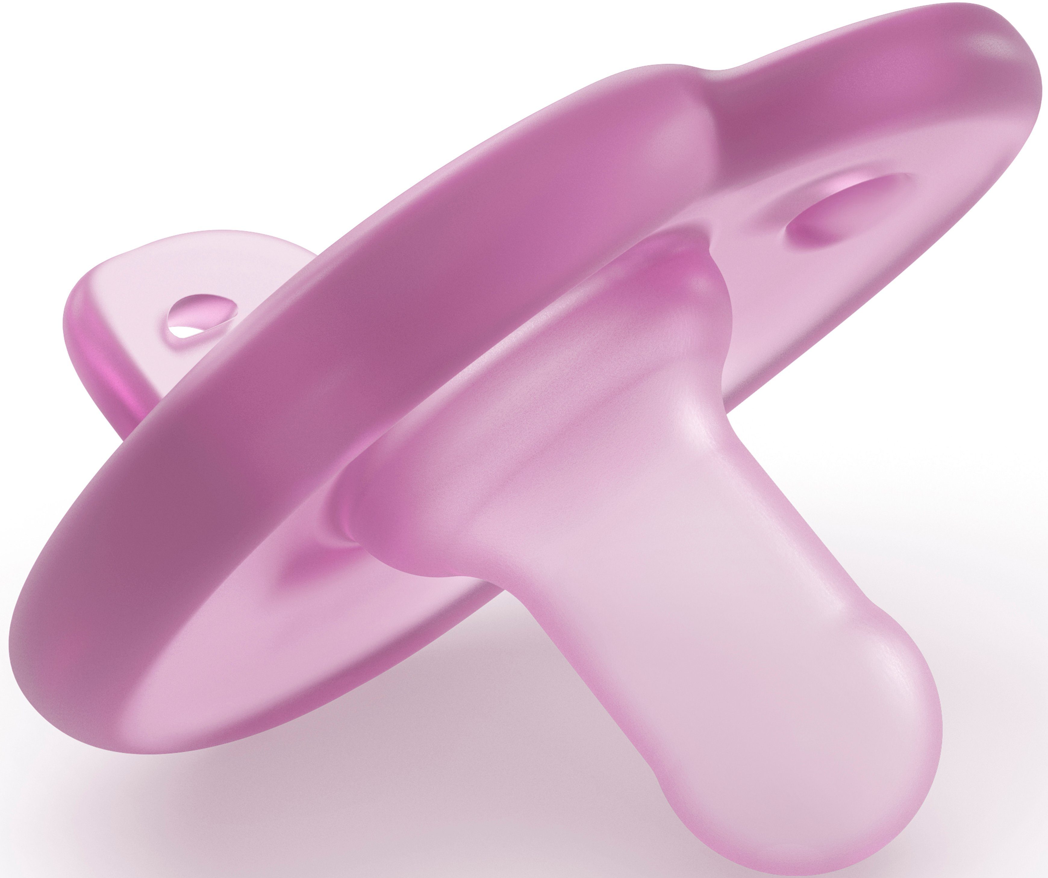 Philips AVENT Schnuller Soothie 0-6m SCF099, kiefergerecht geformter Sauger aus Silikon, inkl. Sterilisationsbox