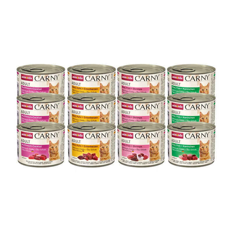 Animonda Nassfutter Animonda CARNY Adult 12x200g Mixpaket Fleisch-Menü 2