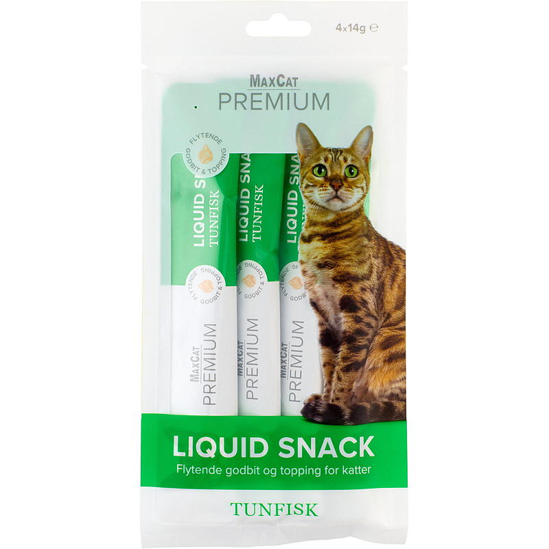 MaxCat Kattesnacks 4x14 g Tunfisk liquid MaxCat