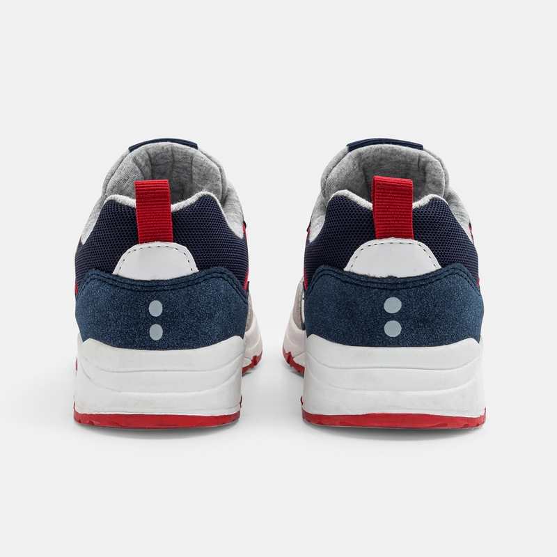 Running dadshoes lacets et scratch bleu garçon