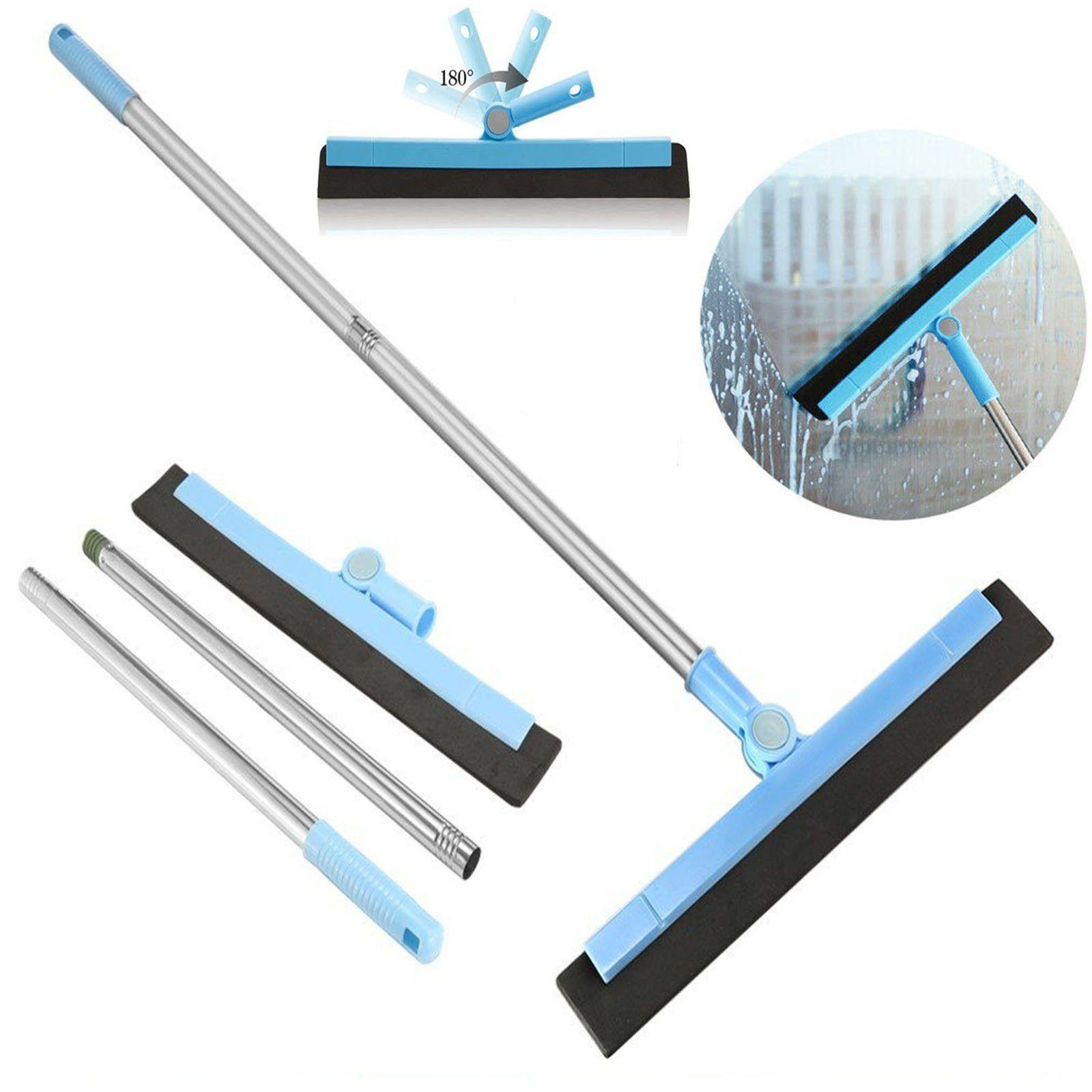 LETGOSPT Wischmopp Wasserschieber, mit Teleskopstiel, Gummischieber 85cm