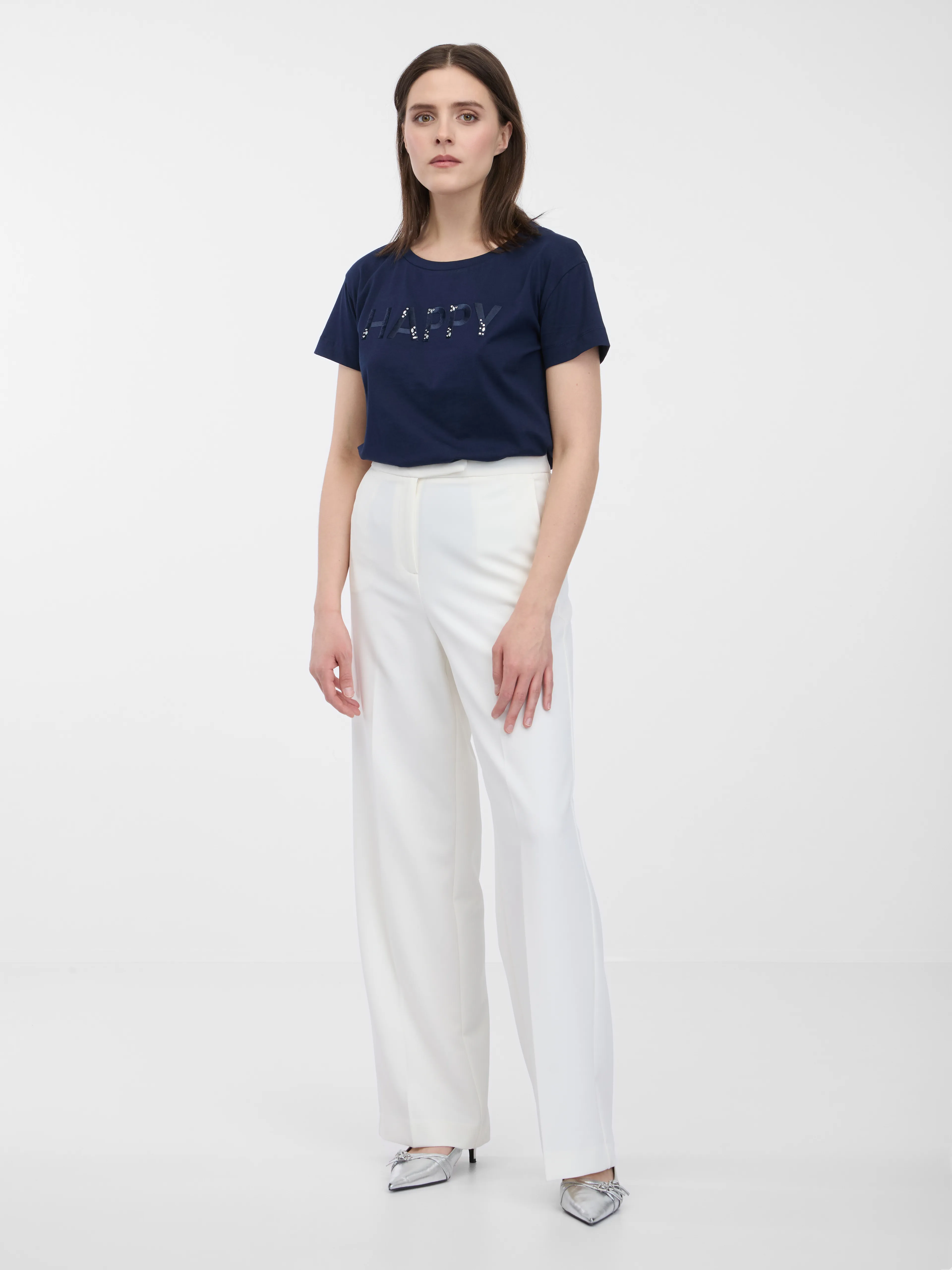 Dunkelblaues ORSAY Damen-T-Shirt