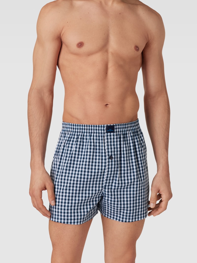 Boxershorts mit elastischem Bund in blau