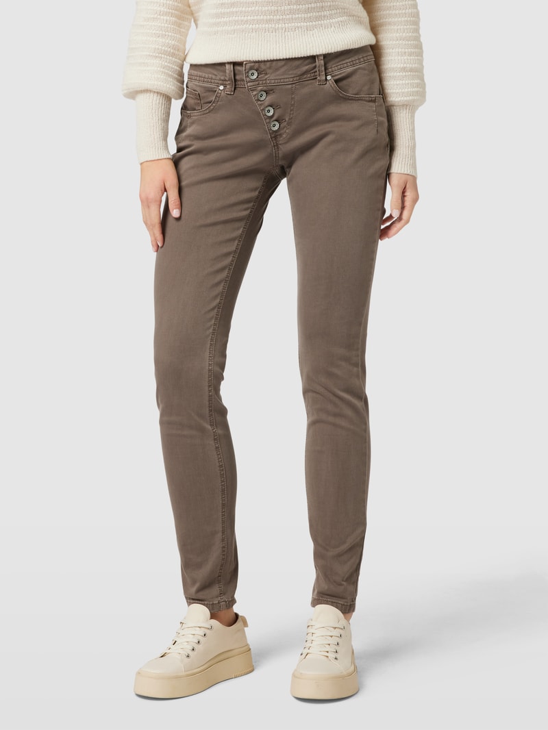 Jeans mit 5-Pocket-Design Modell 'MALIBU' in mittelbraun