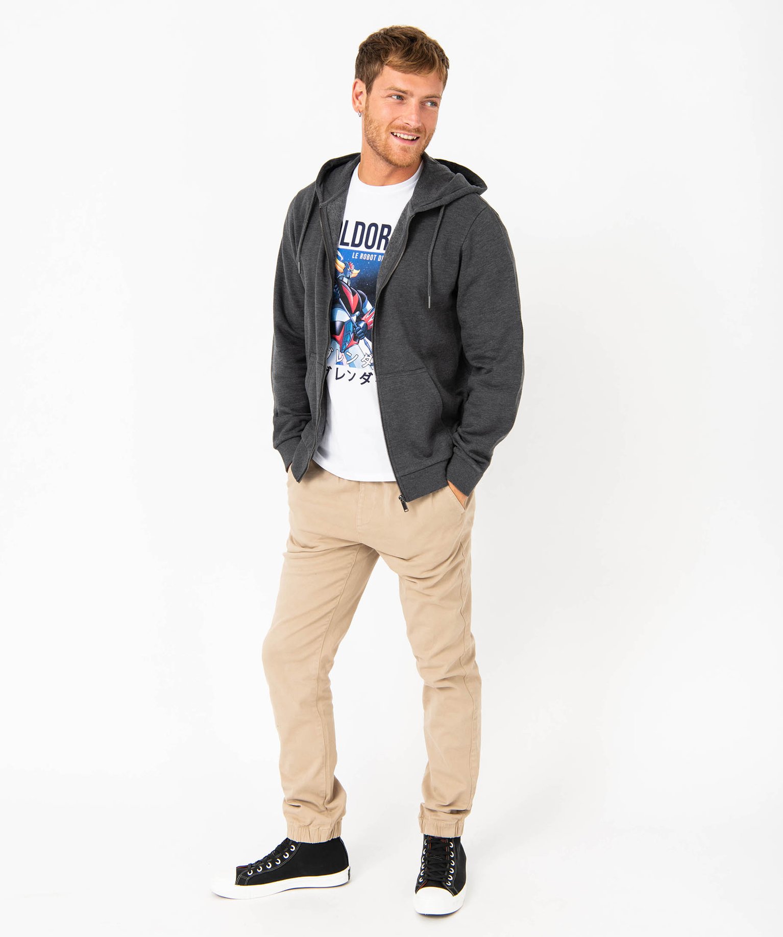 Tee-shirt à manches courtes motif Goldorak homme blanc | GEMO