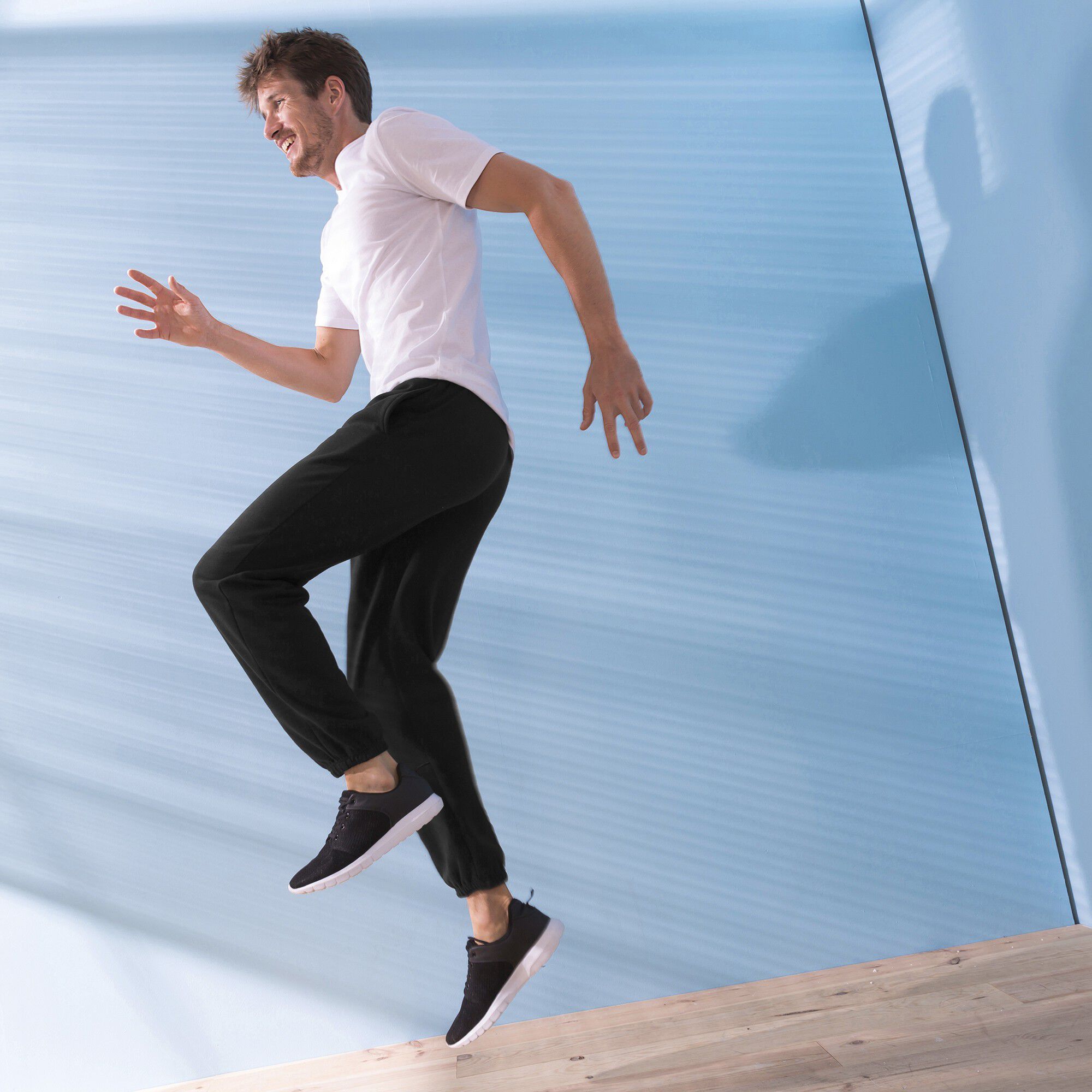 Pantalon jogging molleton bas élastiqué