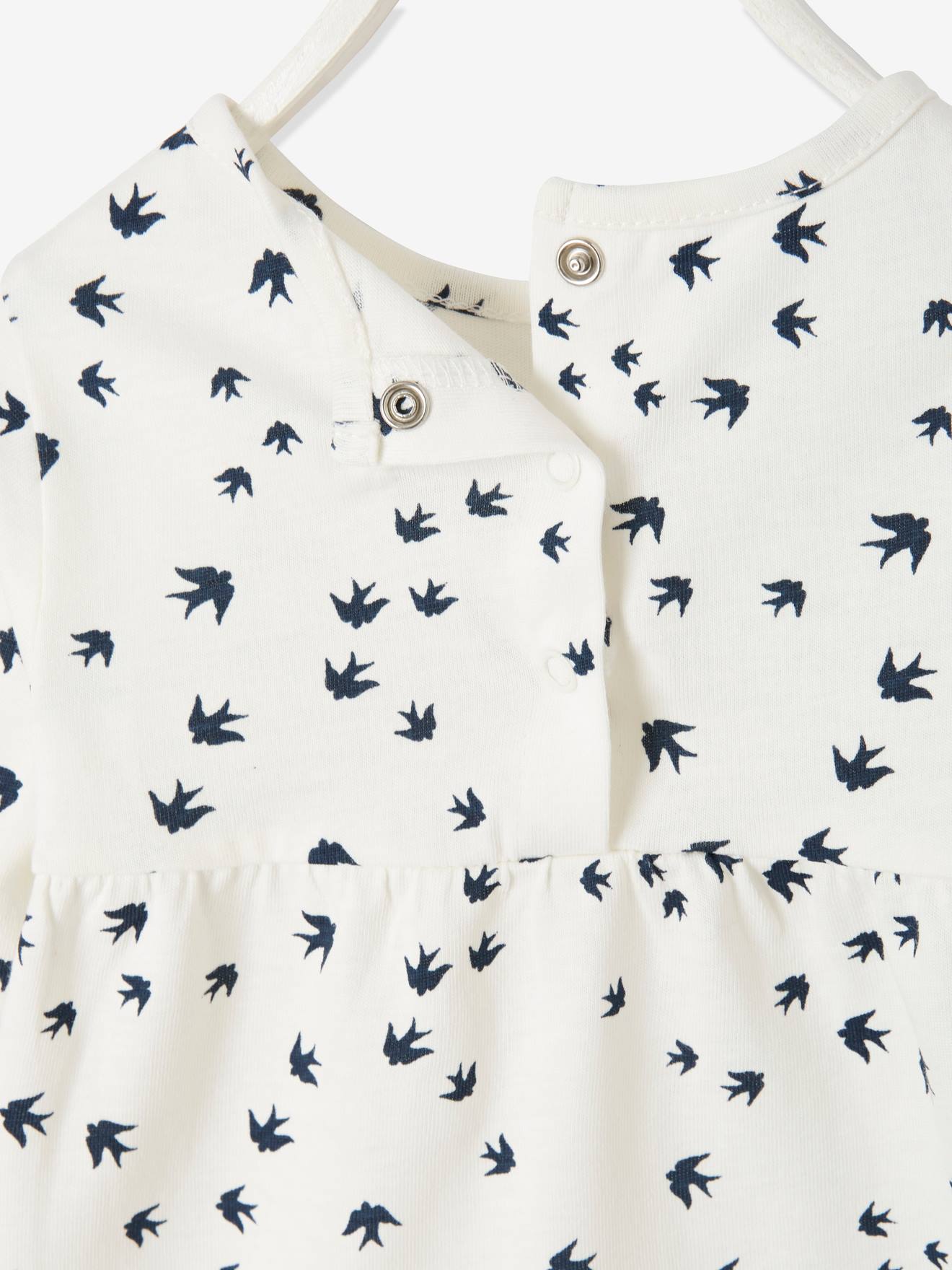 Vertbaudet Mädchen Baby Shirt, Print Oeko-Tex - nachtblau