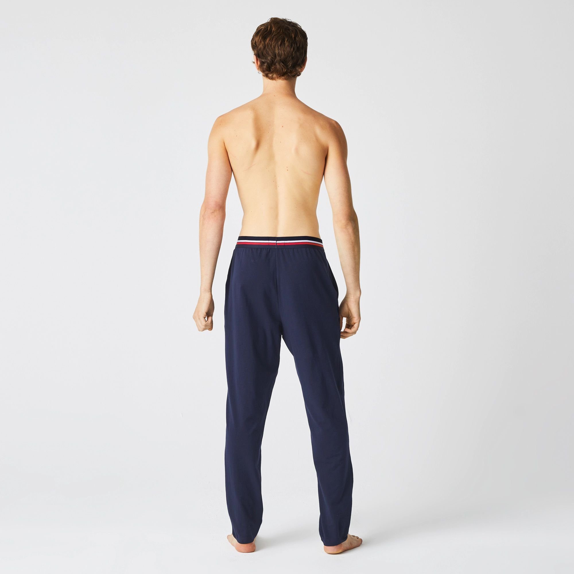 Lacoste Pyjamahose Hose Lounge Pyjama-Hosen in Trikolor aus Jersey (1-tlg)