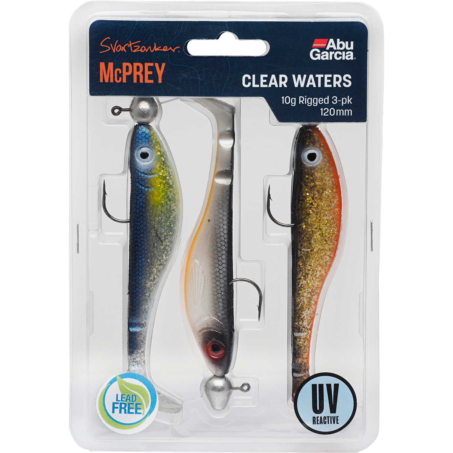 Abu Garcia Gummifisch Svartzonker McPrey (Prerigged) - Clear Waters