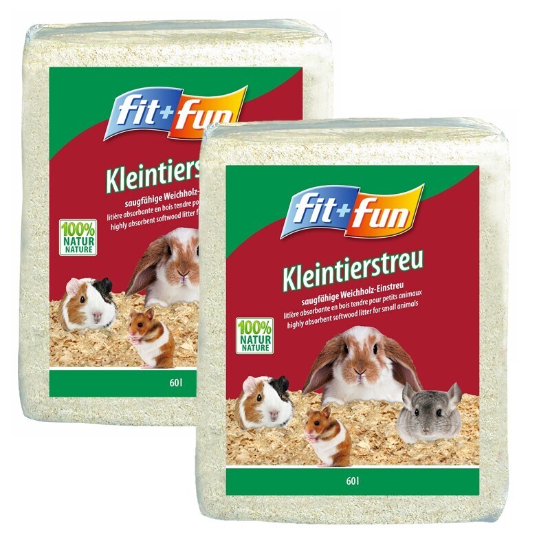 FIT+FUN Streu & Stroh FIT+FUN Kleintierstreu 2x60 l