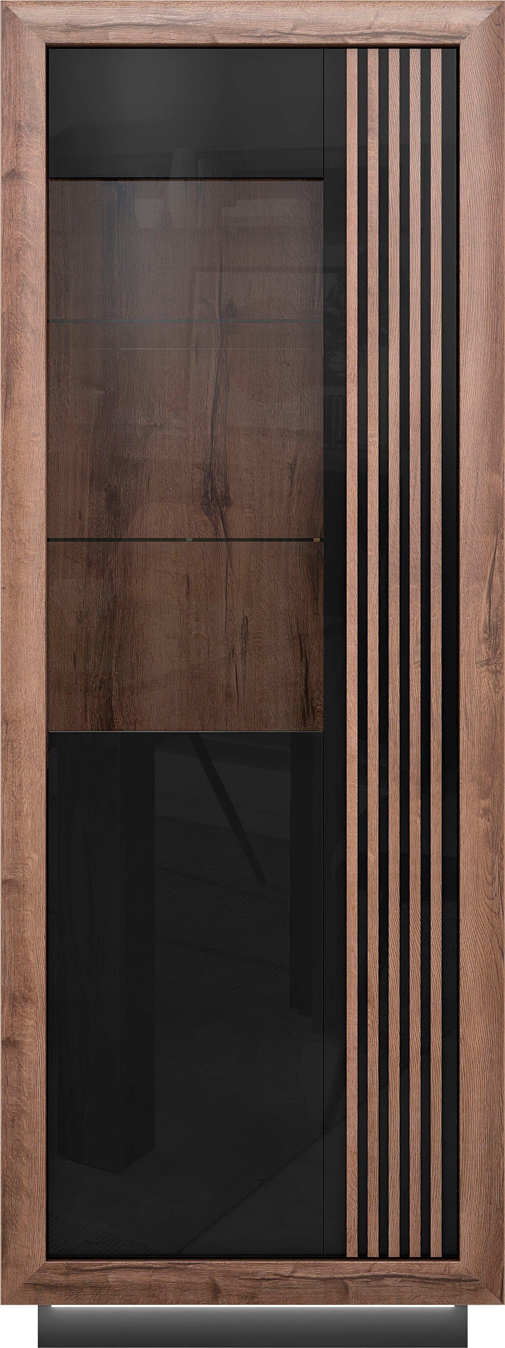 FORTE Highboard Savona, Höhe 197 cm, inkl. Lichtleiste im Sockel