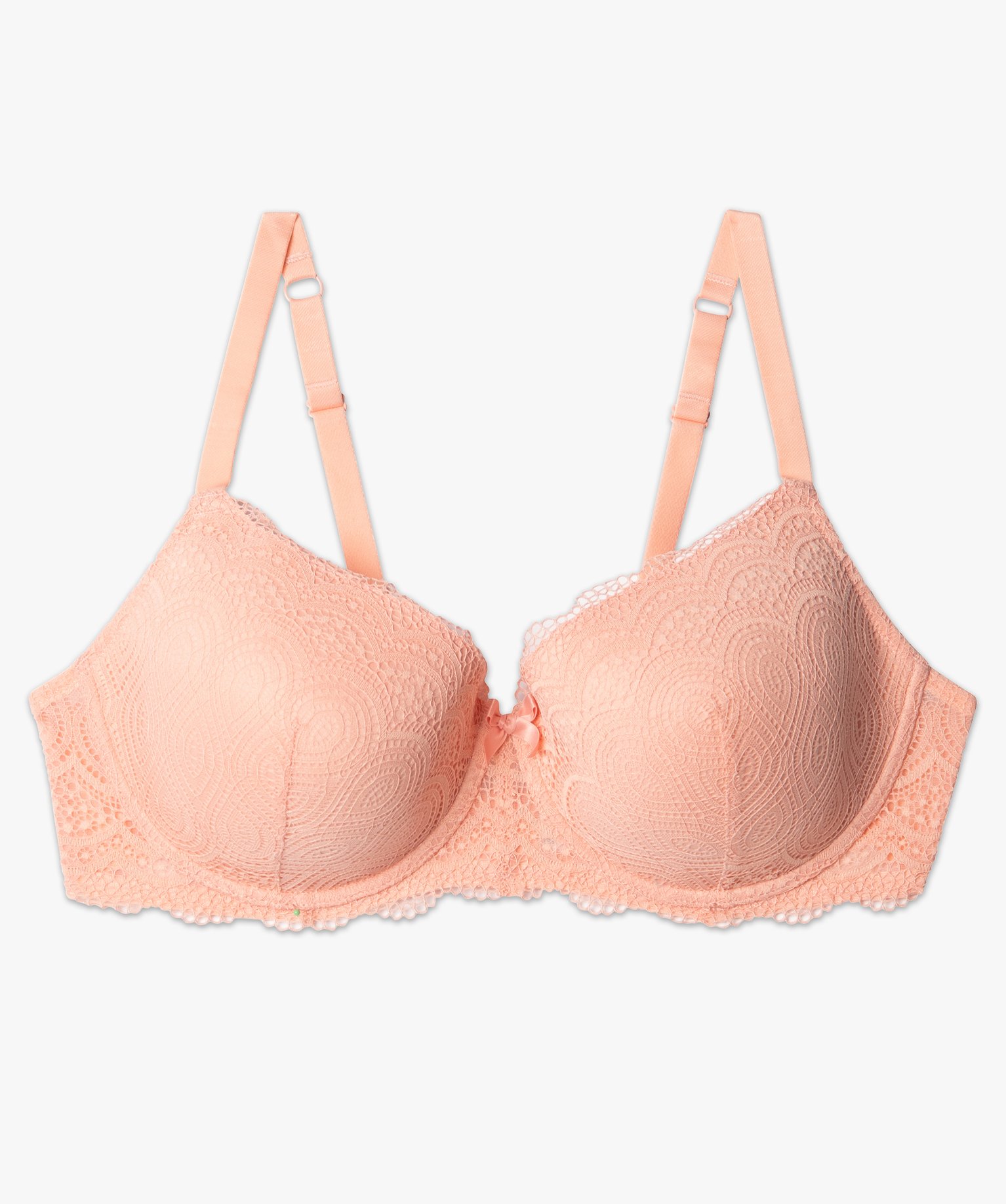 Soutien-gorge grande taille à armatures et coques fines rose | GEMO