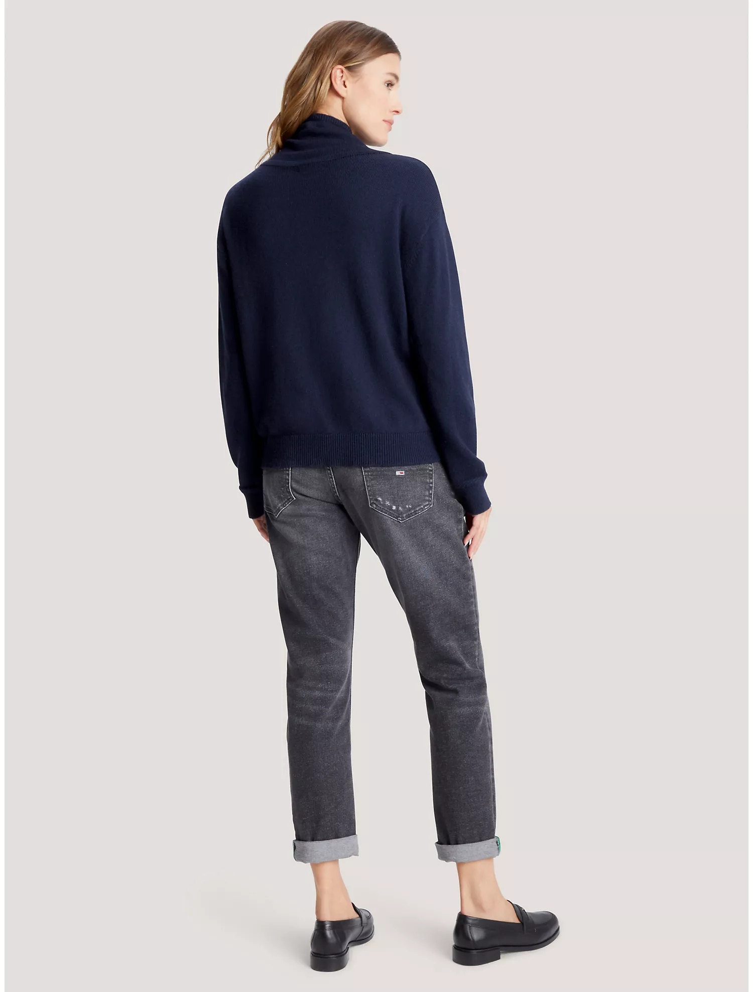 Relaxed Fit Mockneck Sweater