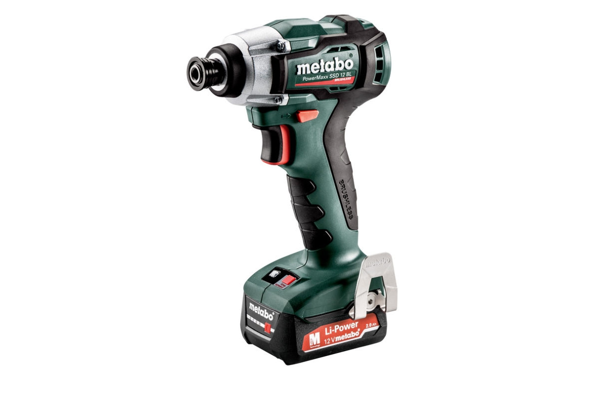 „Metabo 601115500 PowerMaxx SSD 12 BL“ akumuliatorinis smūginis suktuvas, 12 V, 2,0 Ah, ličio jonų, „Metabo“ dėžutėje