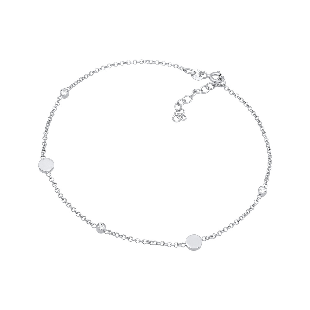 Elli Elli Bracelet de Cheville Femmes bracelet de cheville plaquette Basique avec cris Bijoux