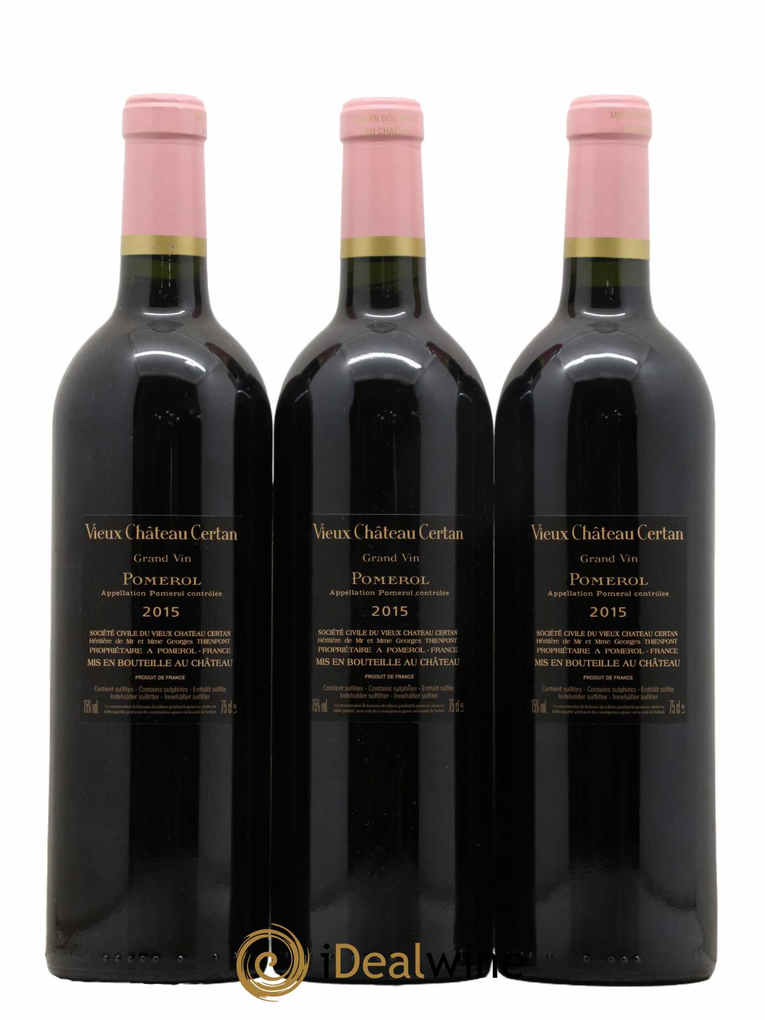 Vieux Château Certan  2015 - Lot de 3 Bouteilles