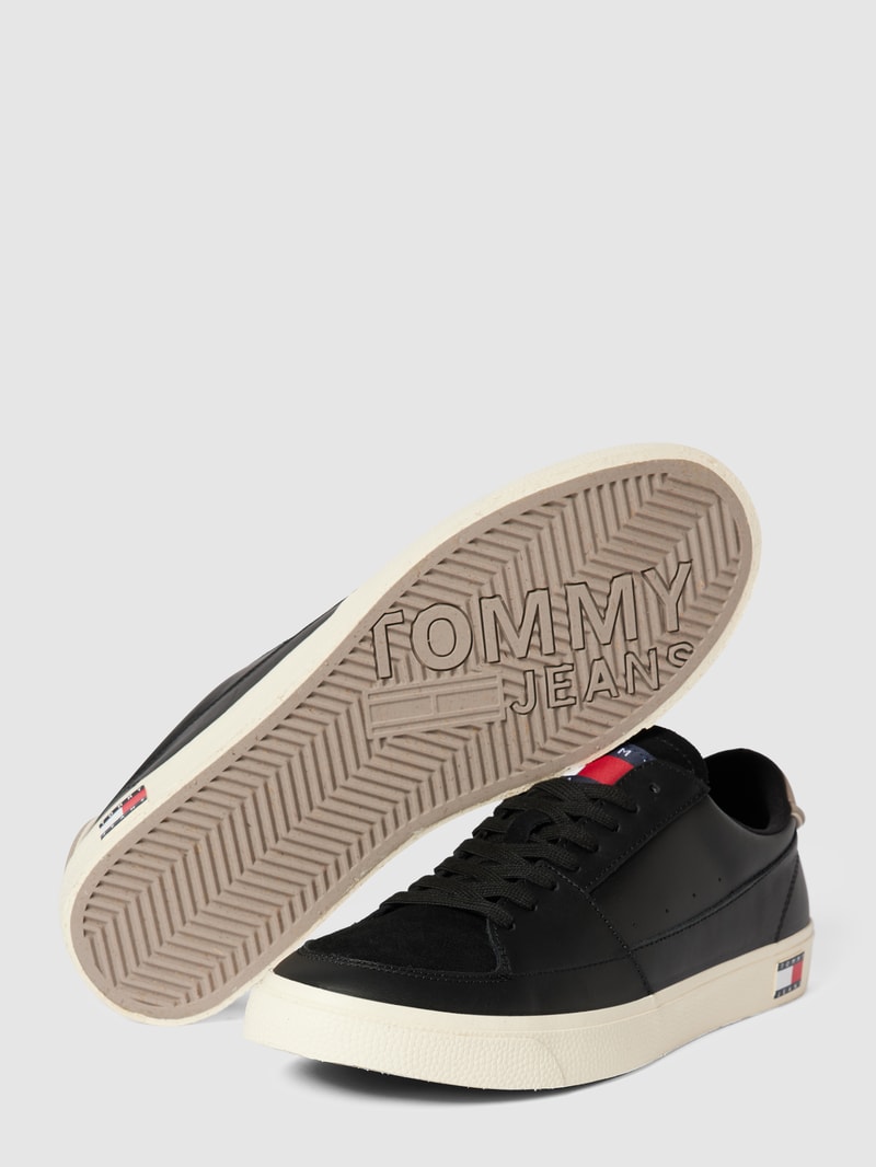 Sneaker aus Leder-Mix mit Label-Detail Modell 'VULCANCIZE' in schwarz