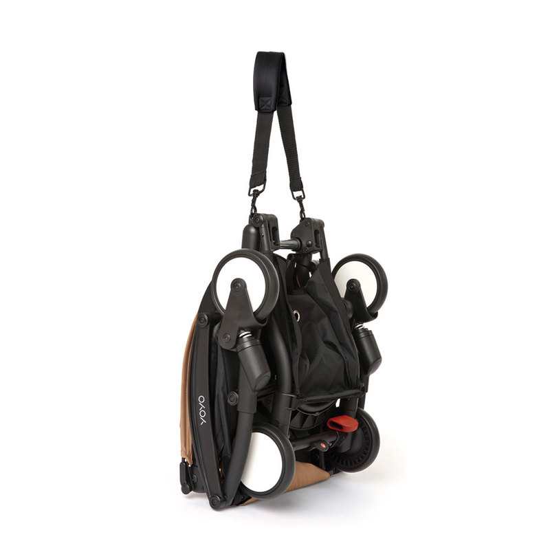 Poussette Yoyo2 4 roues châssis noir assise 6+ taupe Babyzen