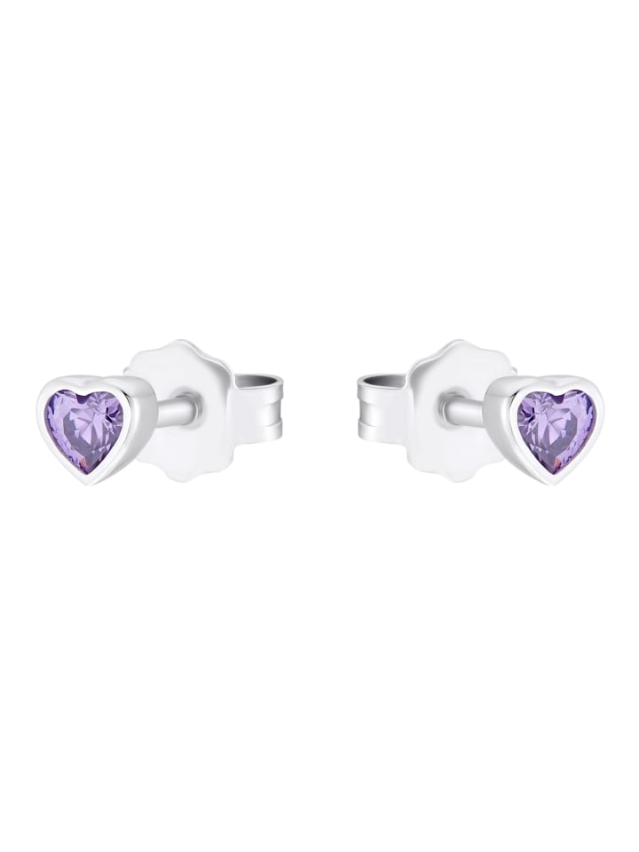 Prinzessin Lillifee Ohrstecker Silber 925, rhodiniert in Lila günstig kaufen onesize