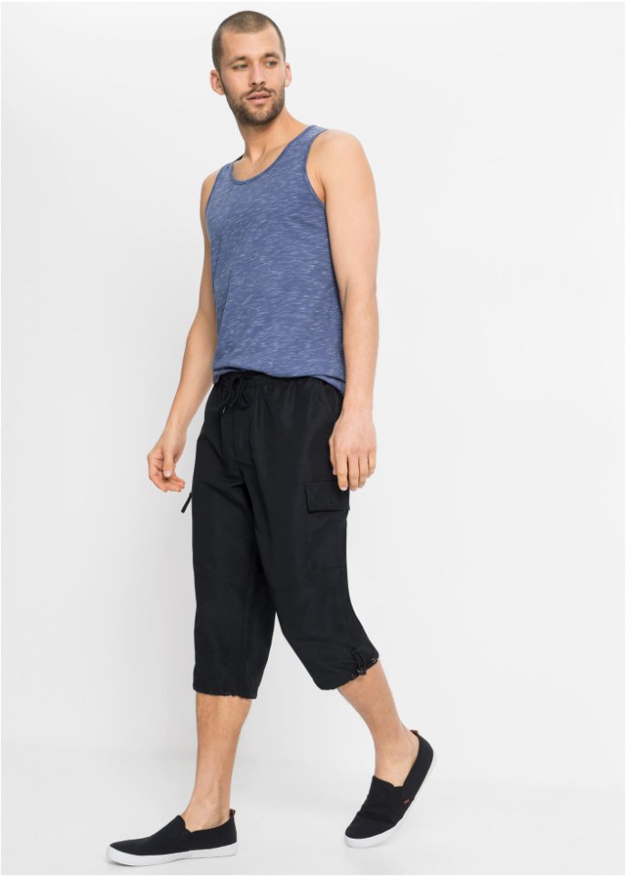 Mikrofaser 3/4-Hose mit Komfortschnitt, Regular Fit