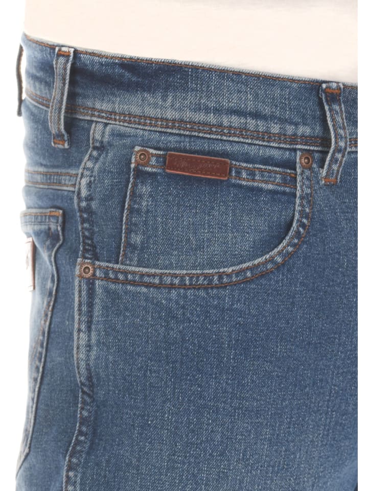 Wrangler Jeans Texas Slim Stretch slim in Blau günstig kaufen
