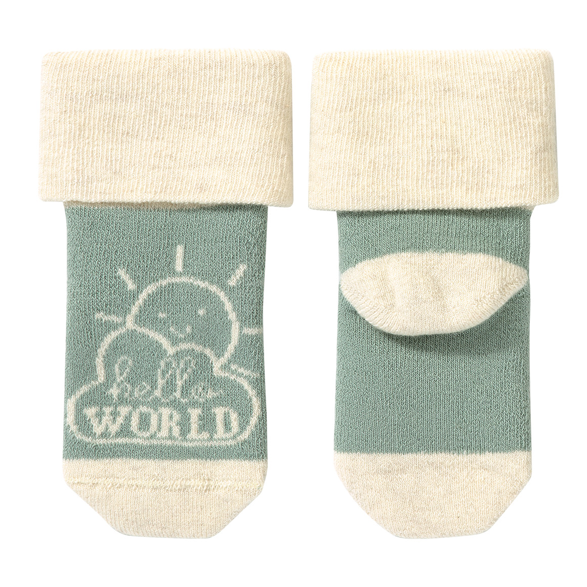 2 Paar Newborn Socken mit Umschlagbündchen