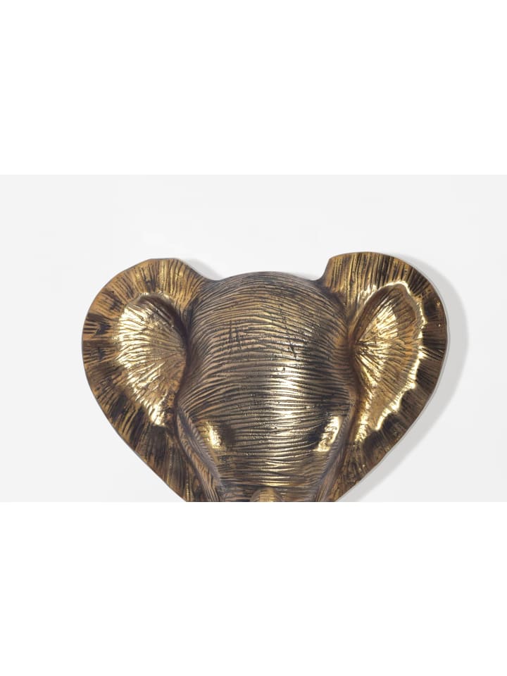KADIMA DESIGN Wanddeko Elefant Aluminium Afrika 41 cm Tierkopf, Design günstig kaufen onesize