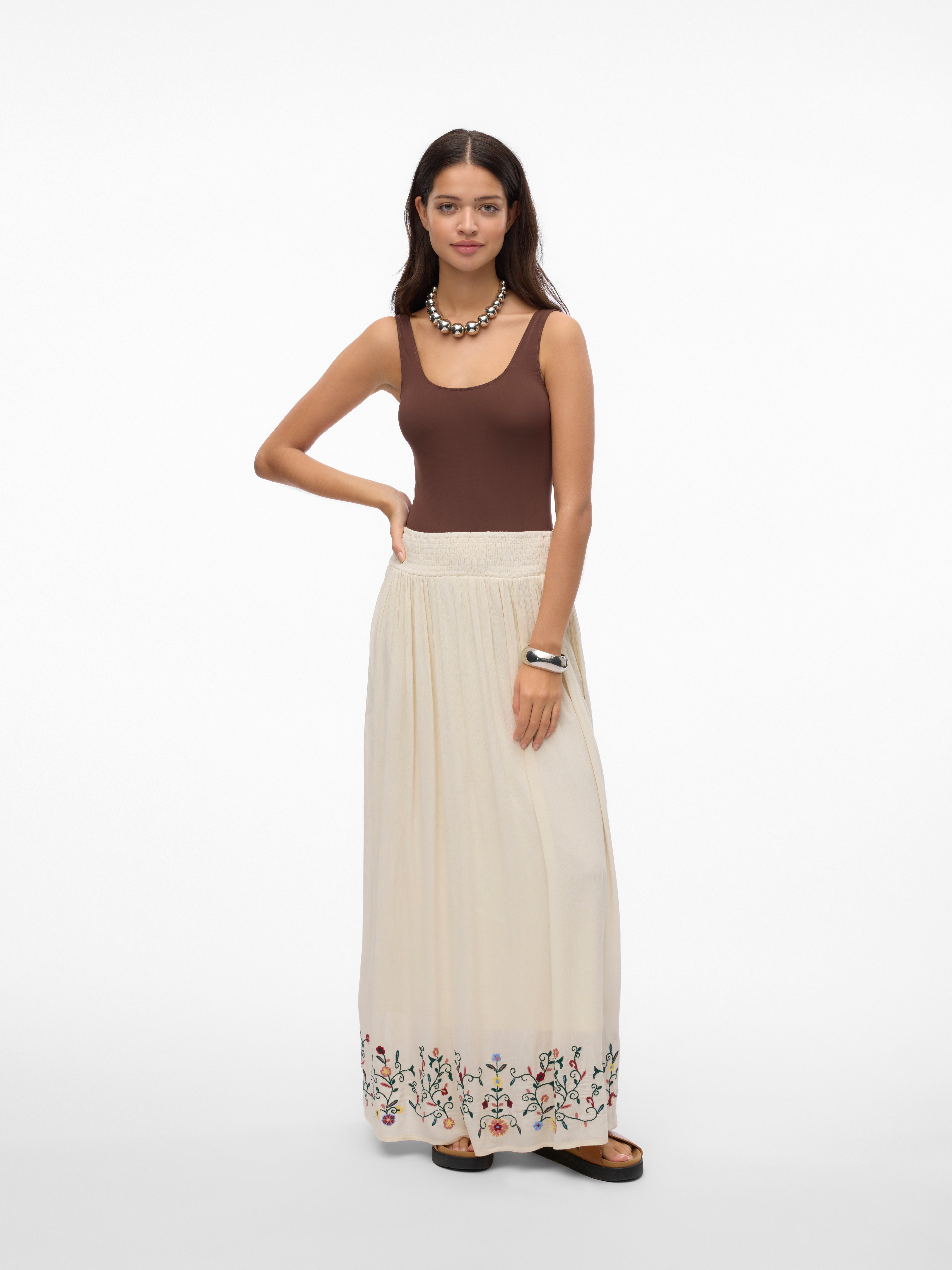 VMSINA Hohe Taille Langer Rock