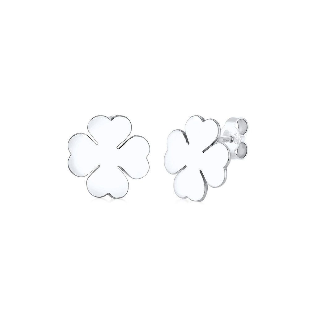 Elli Elli Boucles d'Oreilles Femme Pendentif Trèfle Filigrane en Argent Sterling 925 Boucles d'oreilles