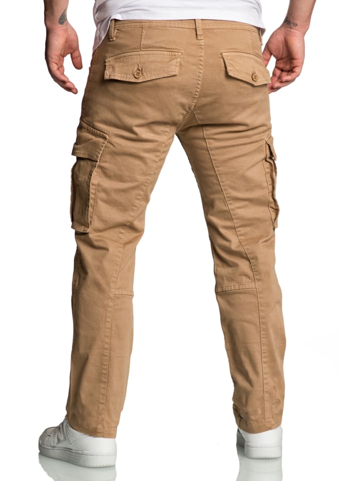Amaci&Sons Cargo Jogger-Chino WYATT in Beige günstig kaufen