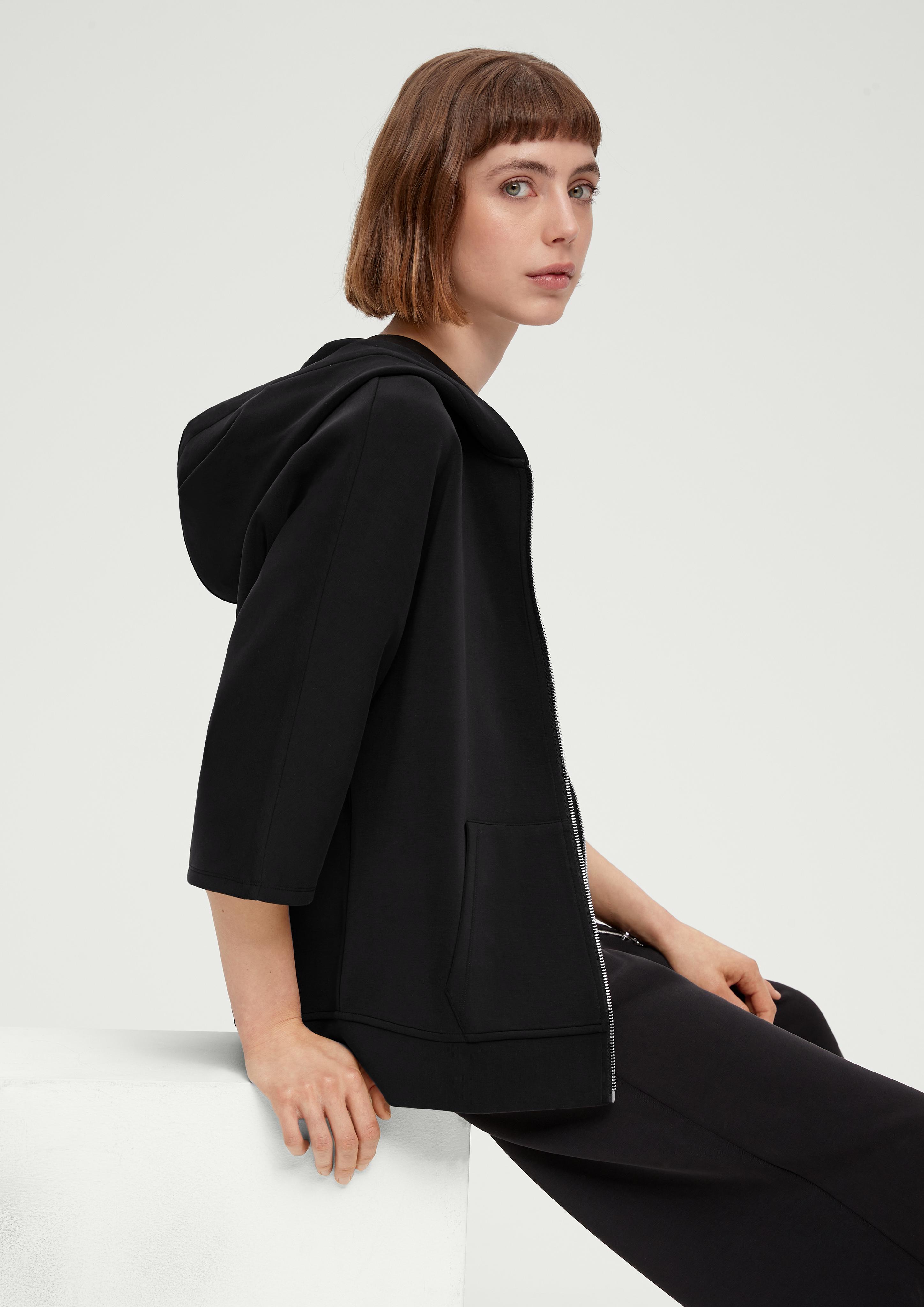 Sweatshirt-Jacke mit Modal  2131526-9999