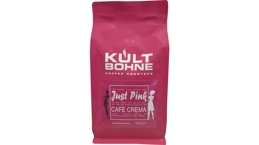 KULTBOHNE Just Pink Cafe Crema 500 g