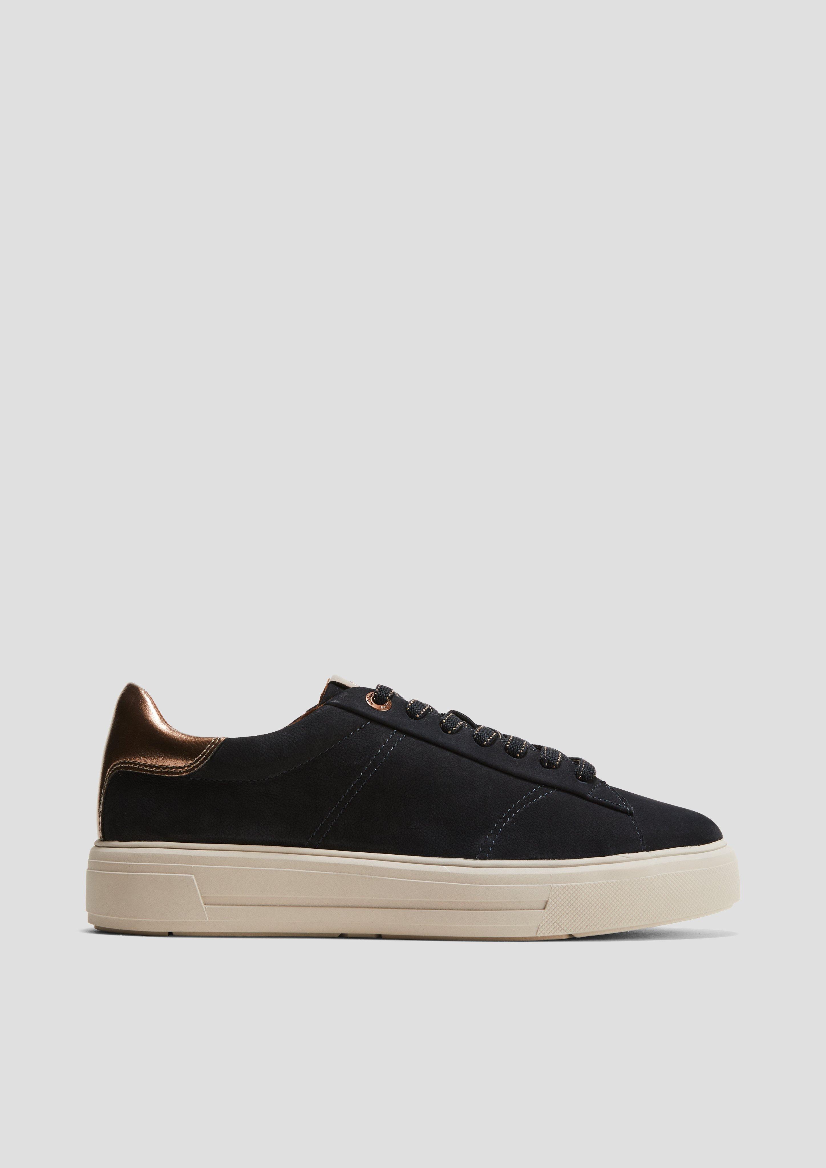 Sneaker aus Ledermix mit Metallic-Detail  6008248-805