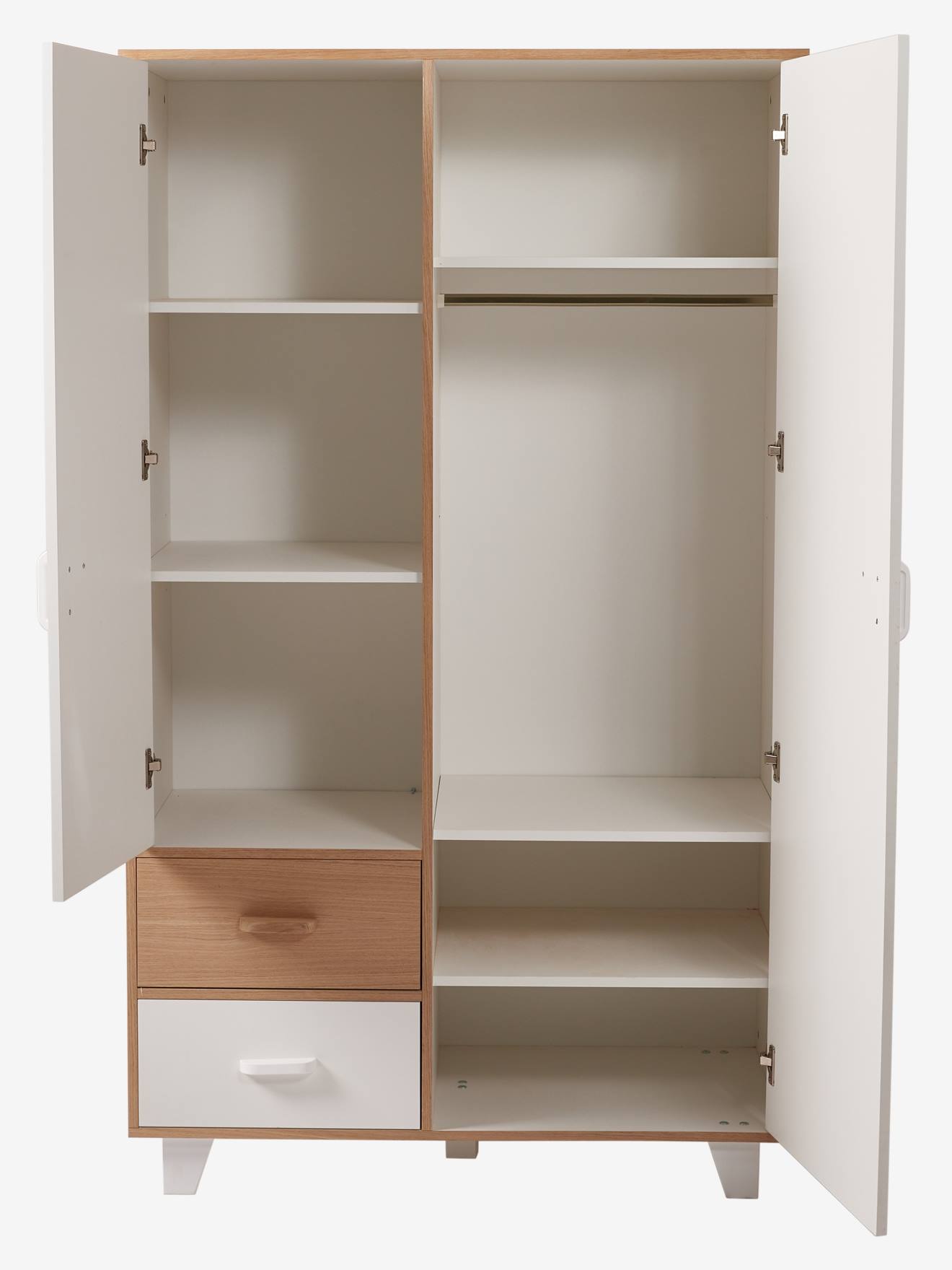 Vertbaudet Kinder Kleiderschrank HOPLA, 2 Türen - weiß