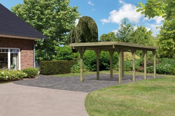 Karibu Flachdach-Einzel-Carport 