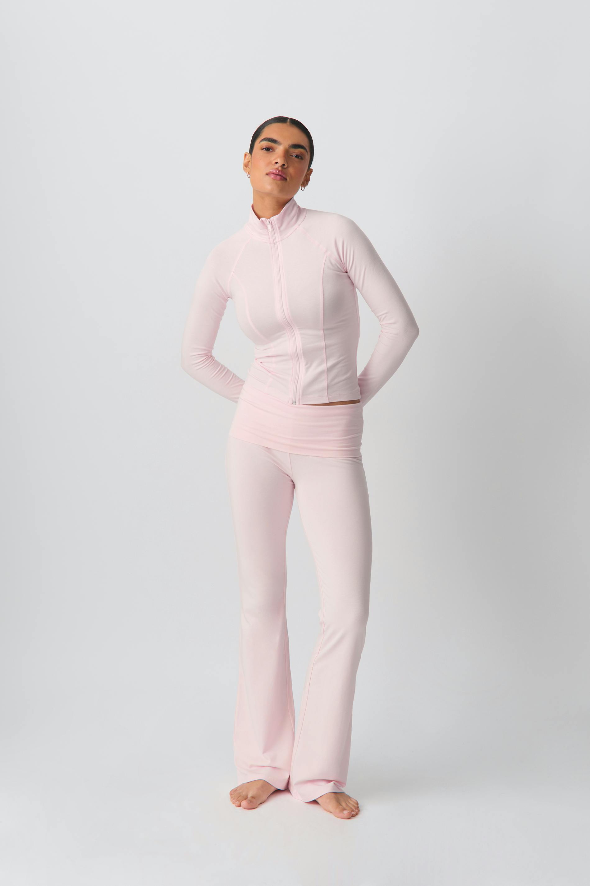 Soft touch folded trouser