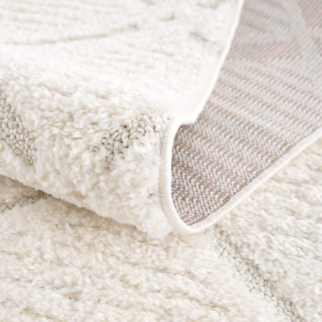 Hochflor-Läufer Focus 2997, Carpet City, rechteckig, Höhe: 20 mm, besonders weich, Uni Farben, Rauten-Optik, 3D-Effekt