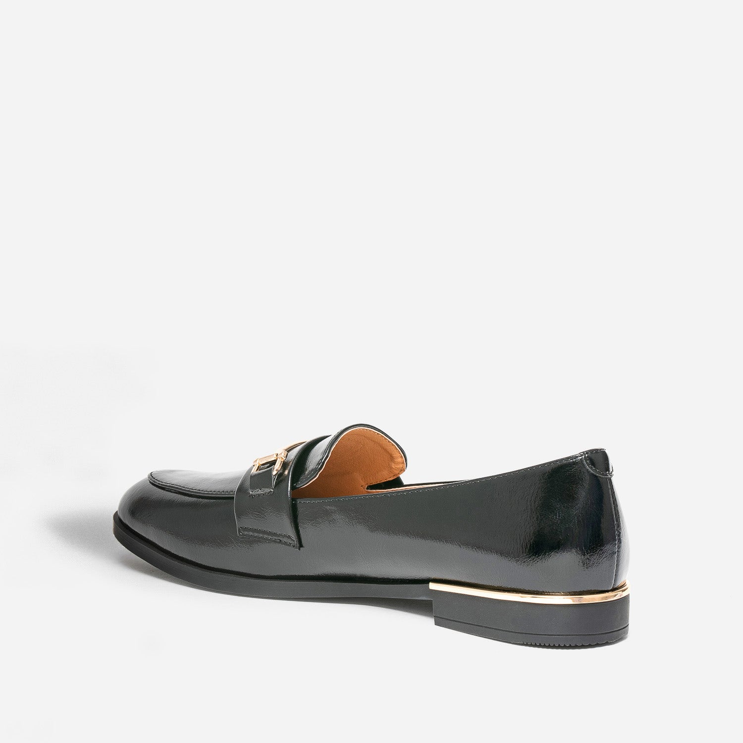 Mocassin noir détails dorés