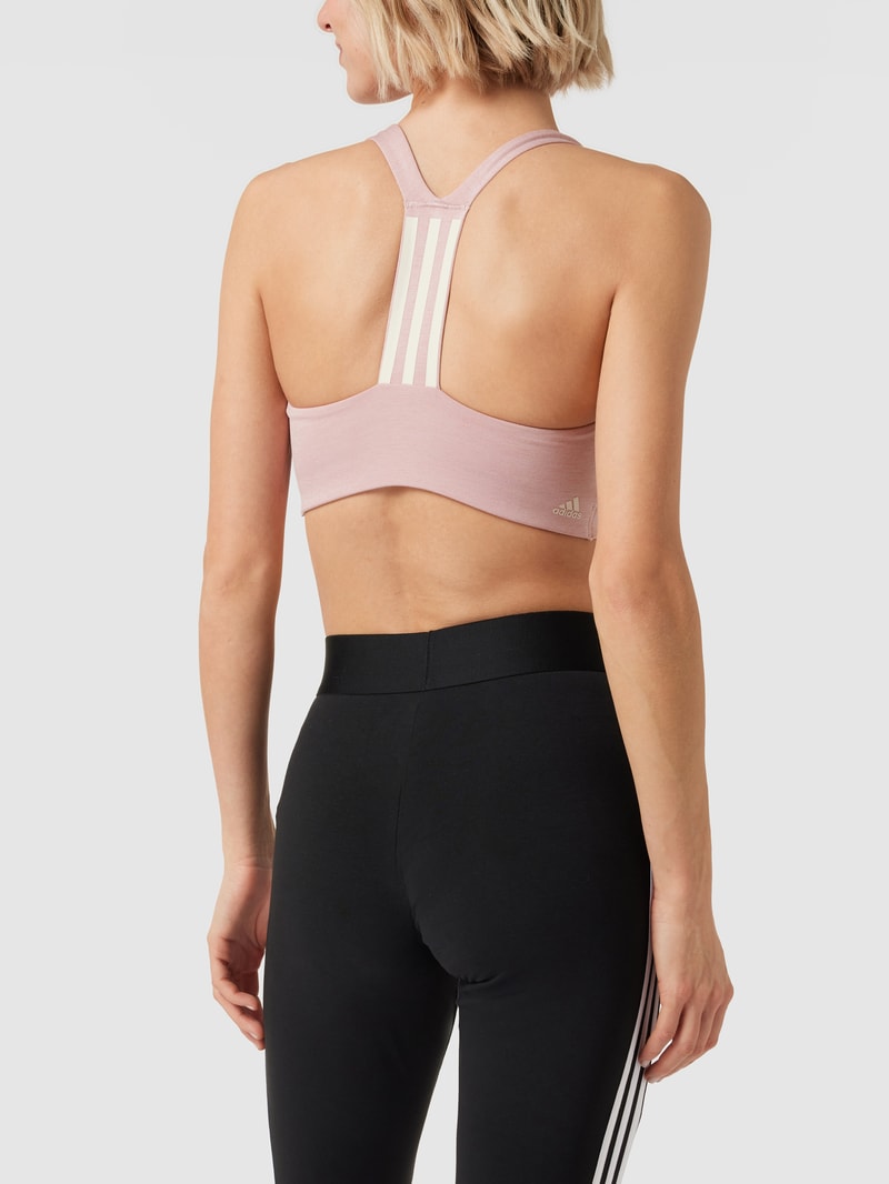 Bustier mit Logo-Streifen in mauve