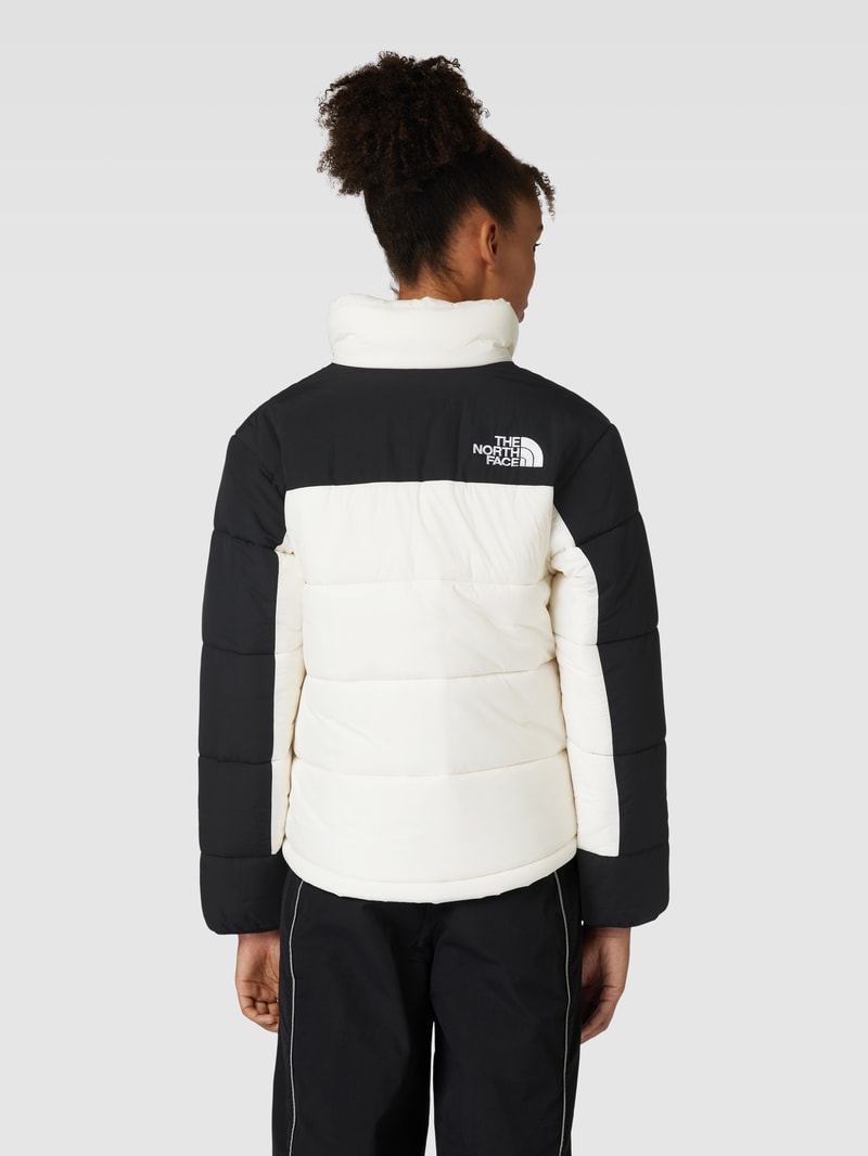 Steppjacke mit Label-Print in offwhite