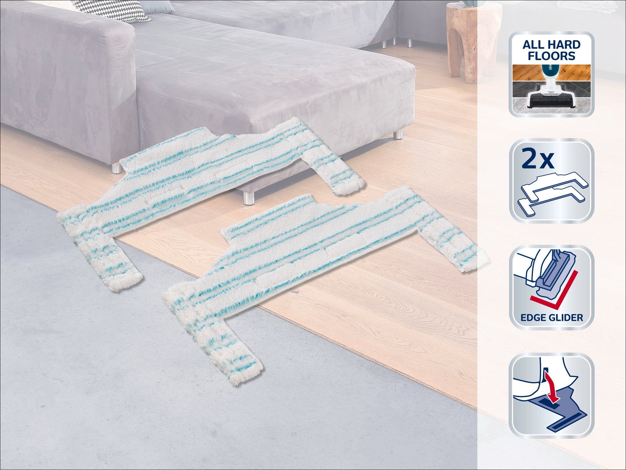 Leifheit Akku-Saugwischer Wischbezug Eckengleiter Regulus Aqua PowerVac Pro