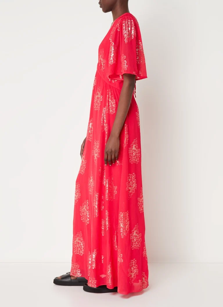 Robe tunique longue Alby de ba&sh avec lurex et dos nu