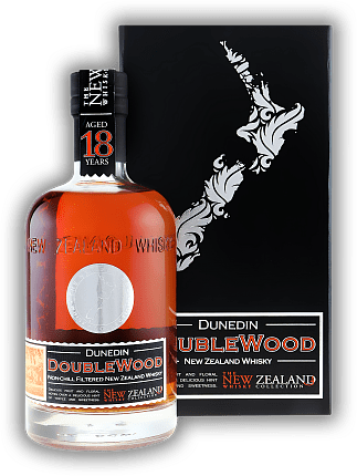New Zealand Whisky Company Dunedin Double Wood 18 Years Double Wood 40% New Zealand Whisky Company Dunedin Double Wood 18 Years Double Wood 40%  Alter 18 J. - 0,5	 Liter - Vol 40%