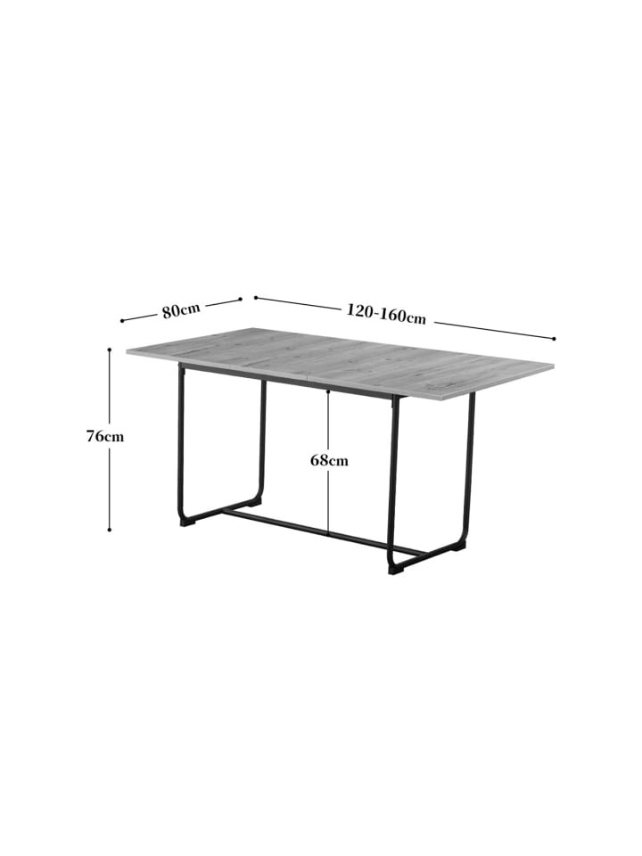 B&D Home 5-tlg. Set: Essgruppe Silas in Betonoptik günstig kaufen onesize