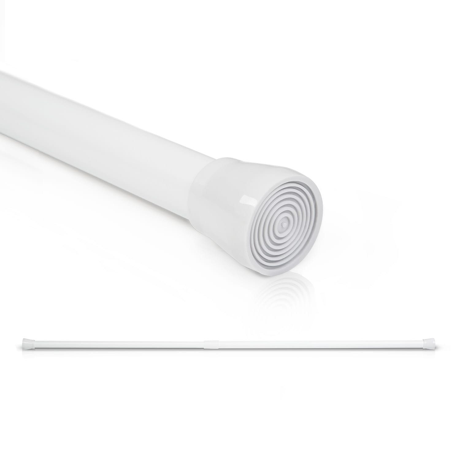 Vorhangstange Stamina L Teleskopstange Duschvorhang 110-200cm rutschfest, Blumfedt, Ø 35 mm, 1-läufig, ausziehbar, ohne Bohren, Metall