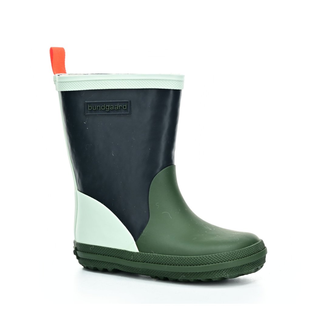 Bundgaard Charly High Warm Navy/Army/Pistachio gefütterte Barfuß Gummistiefel