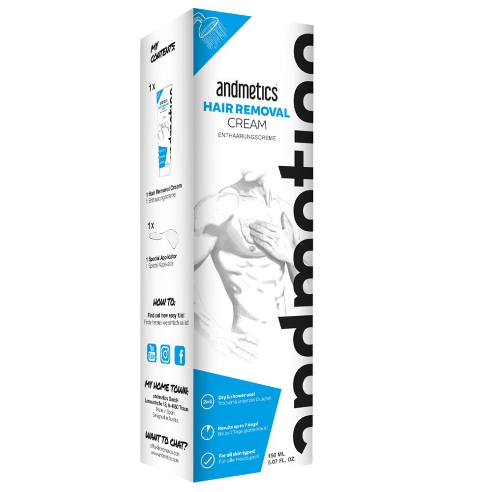 andmetics Hair Removal Cream Men 150 ml