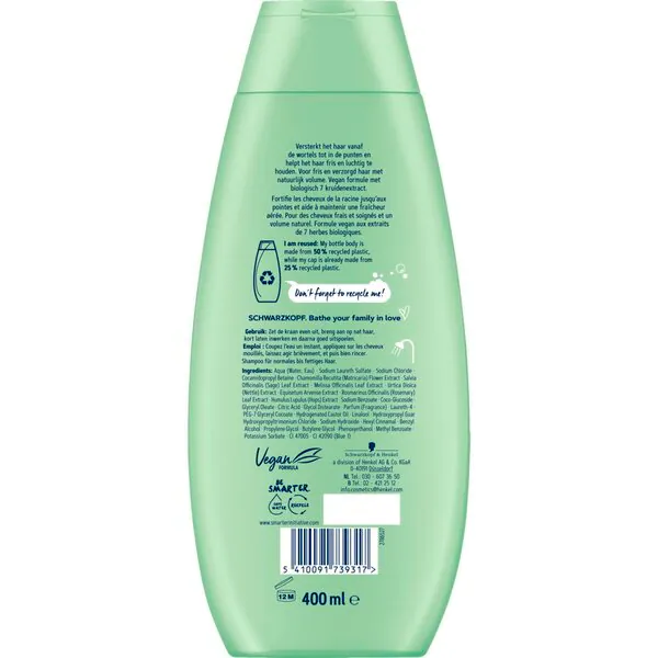 Schwarzkopf 7 gyógynövényes sampon 400 ml