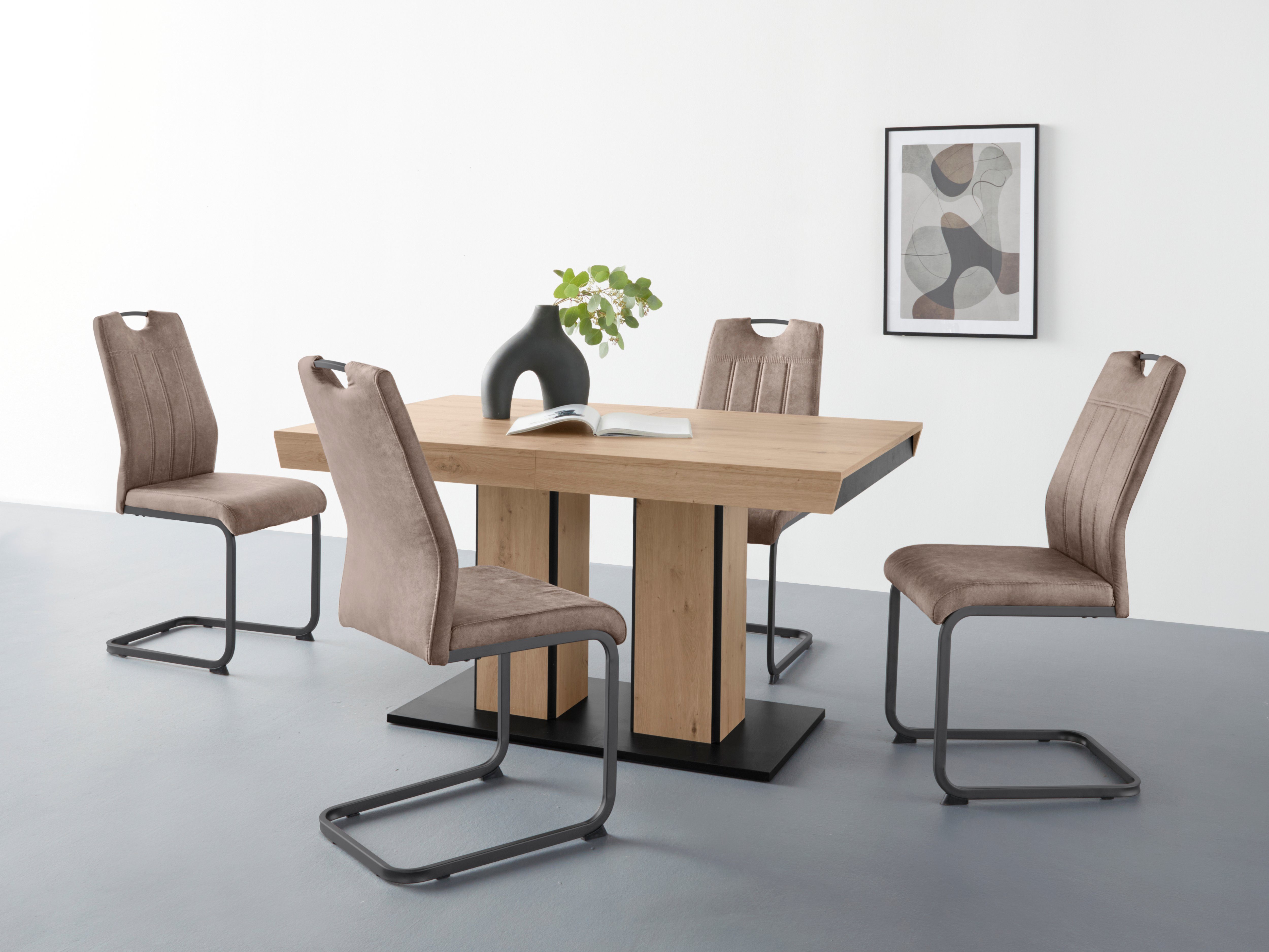 HELA Säulen-Esstisch, Synchronauszug 140-180-220cm